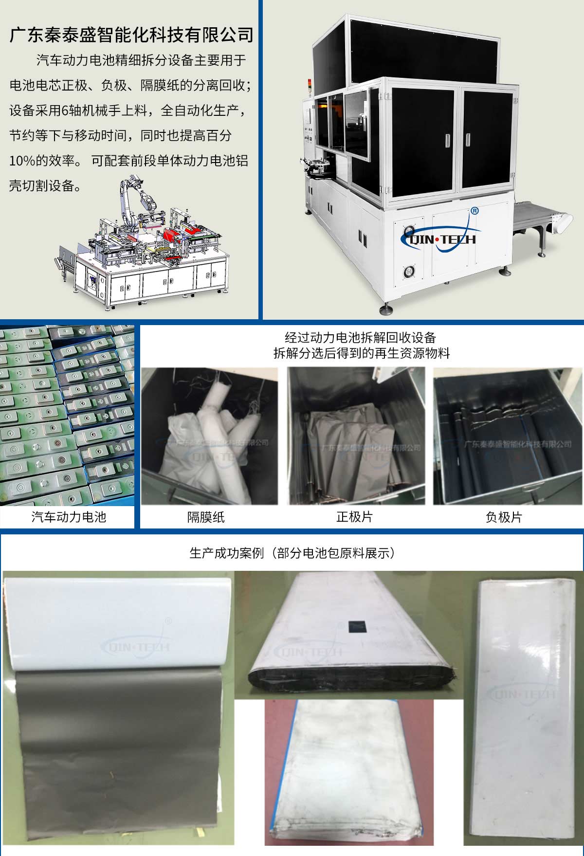 汽車動力電池拆解回收設(shè)備-泰盛提供整體式解決方案
